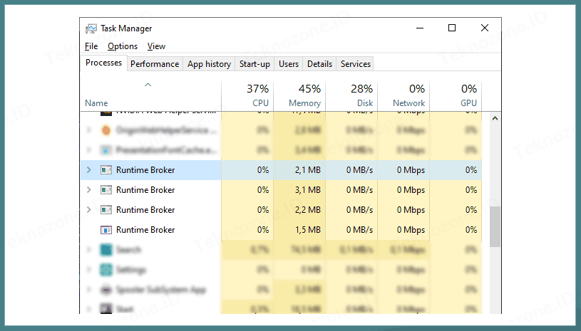 runtime broker adalah